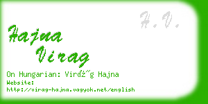 hajna virag business card